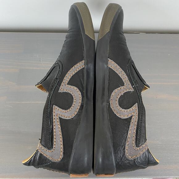 True Religion Slip On Shoes Loafer Men Size 10 Black Leather Low Top Mock Toe - Picture 3 of 10